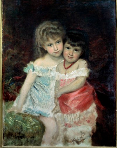 Portrait of Blanche and Amelie by Michele Giordigiani