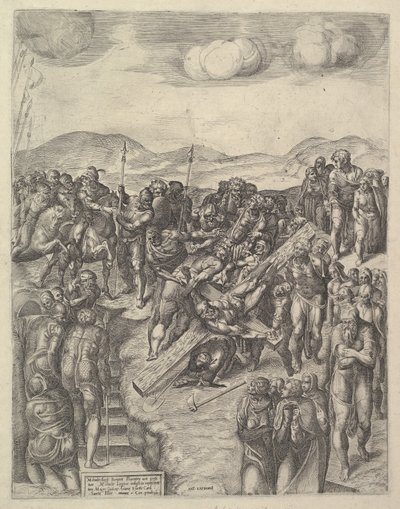 The Crucifixion of Saint Peter, after Michelangelo