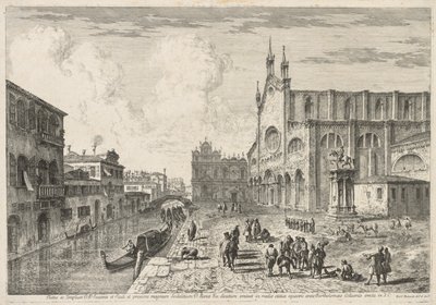 Views of Venice: Campo S. S. Giovanni e Paolo by Michele Marieschi