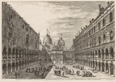 Views of Venice: The Courtyard of the Ducal Palace by Michele Marieschi