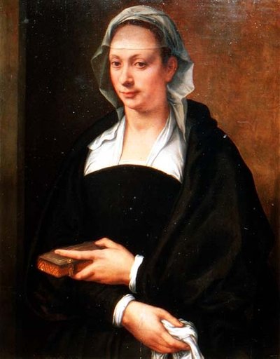 Portrait of a Lady in a White Veil by Michele di Ridolfo Tosini