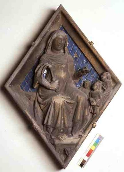 Grammar, Relief Tile from the Campanile by Micheli Gino