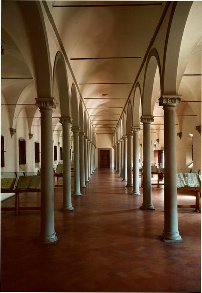 Library of the convent of San Marco in Florence, Italy by Michelozzo di Bartolommeo