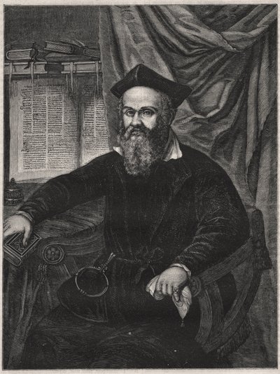 Portrait of Marco Antonio de Dominis (Markantun de Dominis) (1556-1624) Dalmatian ecclesiastic, apostate, and man of science - engraving by G J Delff after Mierevelt by Michiel Jansz. van (after) Mierevelt