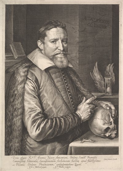 Portrait of Joannes Neyen, General of the Order of Franciscan Friars, Ambassador in Trier, 1608 by Michiel Jansz van Miereveld