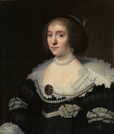Portrait of Amalia van Solms (1602-75) by Michiel Jansz van Mierevelt (copy after)
