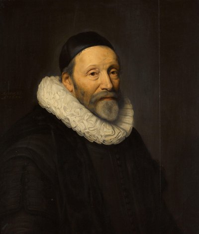 Portrait of Johannes Wtenbogaert (1557-1644) by Michiel Jansz van Mierevelt (workshop of)