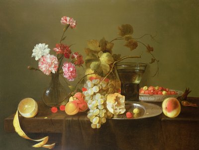 Still Life of Fruit and Flowers by Michiel Simons
