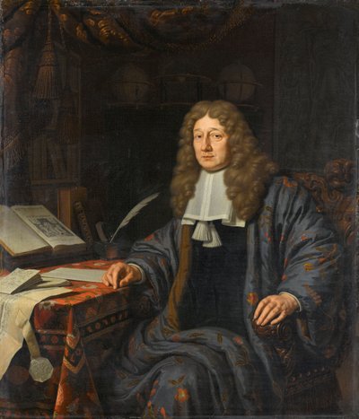 Portrait of Johannes Hudde (1628-1704), Burgomaster of Amsterdam by Michiel van Musscher