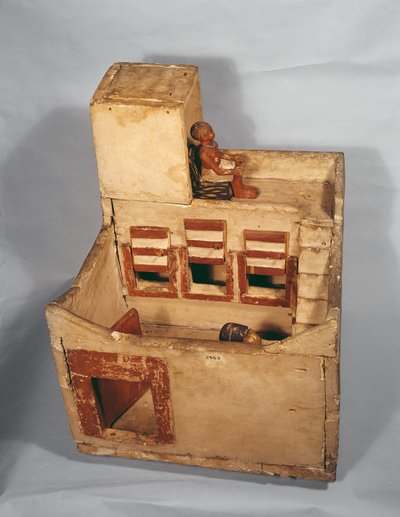 Wooden Model of a Granary with Figures, c.2000-1800 BC by Middle Kingdom Egyptian