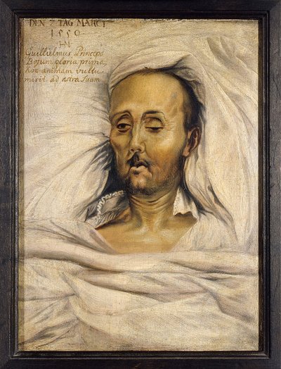 Duke William V of Bavaria on his deathbed by Mielich