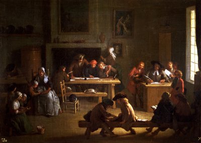 Interior of a School by Miguel Angel Houasse