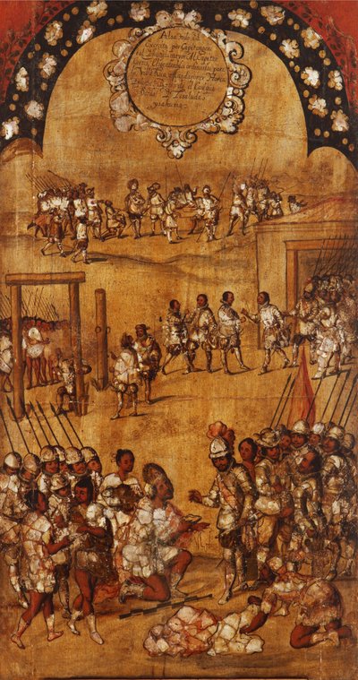 The Conquest of Mexico, Panel III by Miguel Gonzalez