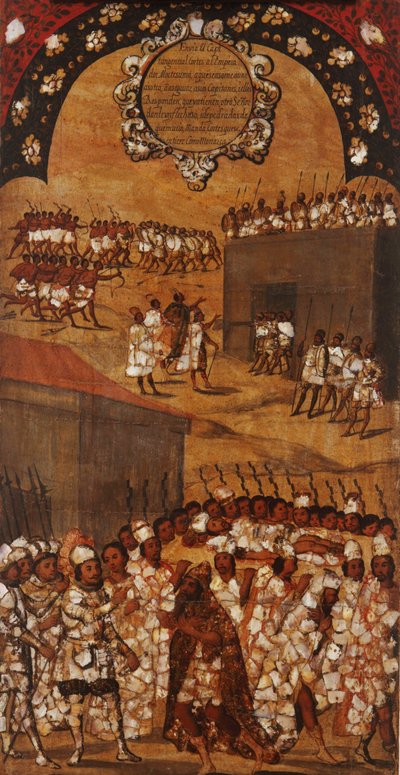 The Conquest of Mexico, Panel XVII by Miguel Gonzalez