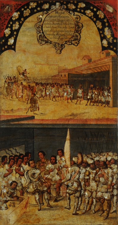The Conquest of Mexico, Panel XV, c.1696-1715 by Miguel Gonzalez