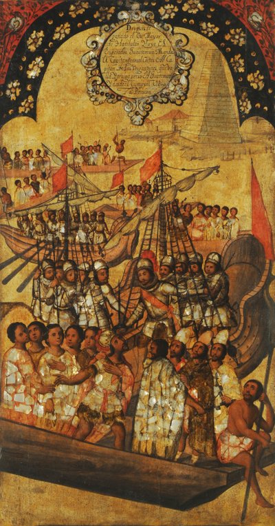 The Conquest of Mexico, Panel XXIII by Miguel Gonzalez