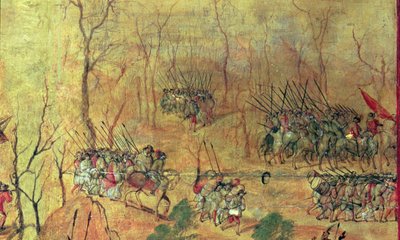 The Spanish Move Inland to Encounter Snow on the Road by Miguel Gonzalez