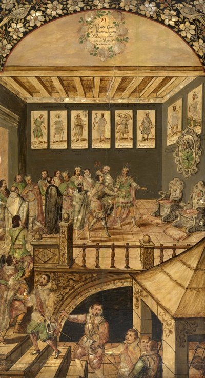 The Visit of Hernando Cortes to Montezuma in 1520 by Miguel and Juan Gonzalez