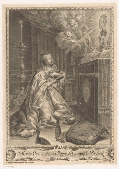 Maria Clementina Sobieska Before an Altar by Miguel de Sorelló