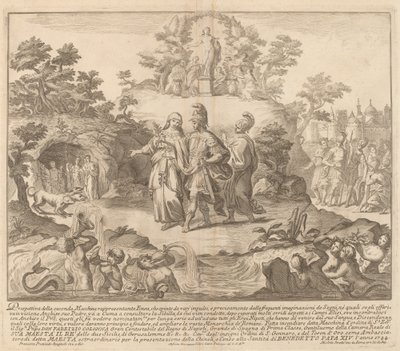 Aeneas and the Cumean Sybil, for the "Chinea" Festival by Miguel de Sorellò after Francisco Preciado