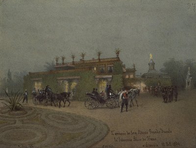 Arrival of Alice, Princess of Hesse, to Livadia on 10 October 1894 by Mihaly von Zichy