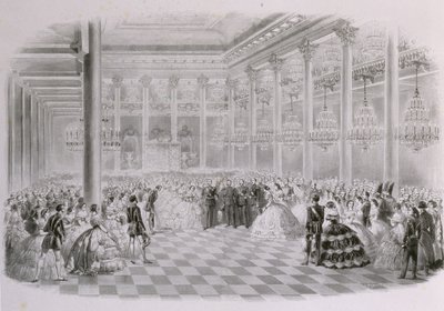 Ball in the Hall of the Russian Assembly of Nobility on the occasion of the coronation of Emperor Alexander by Mihaly von Zichy