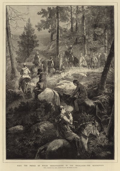 H R H the Prince of Wales Deer-Stalking by Mihaly von Zichy