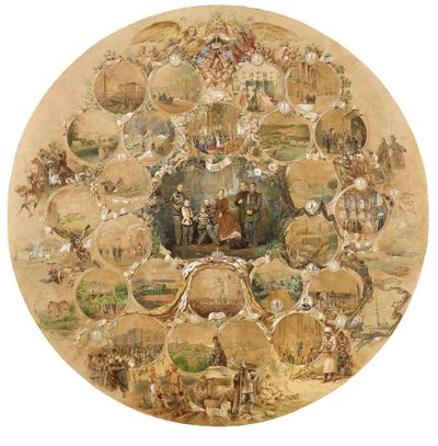Montage marking the occasion of the Emperor Alexander II