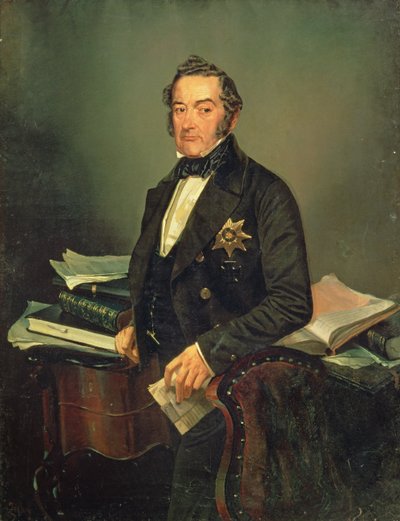 Portrait of Senator Ivan Tolstoy (1792-1854) by Mihaly von Zichy