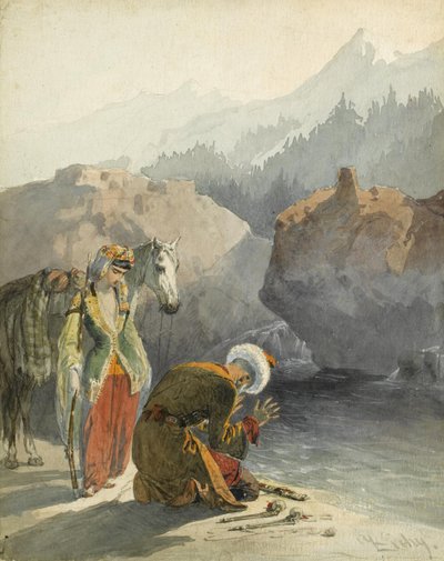 The Prayer (From the Series Scenes du Caucase) by Mihaly von Zichy