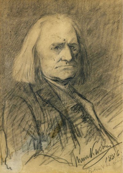 Portrait of Franz Liszt by Mihály Munkácsy