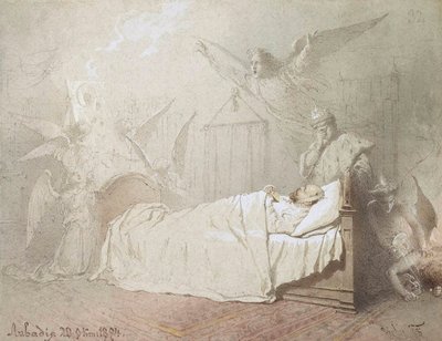Alexander III on His Deathbed Surrounded by Angels by Mihály Zichy