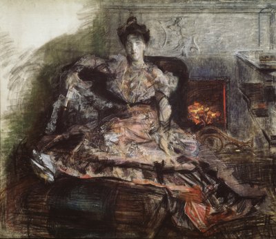 After the Concert. Portrait of N. Zabela-Vrubel, 1905 by Mikhail Aleksandrovich Vrubel