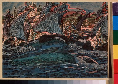 Sailing Boats by Mikhail Aleksandrovich Vrubel