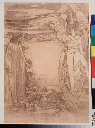 Illustration for the Poem Prophet by A. Pushkin by Mikhail Aleksandrovich Vrubel