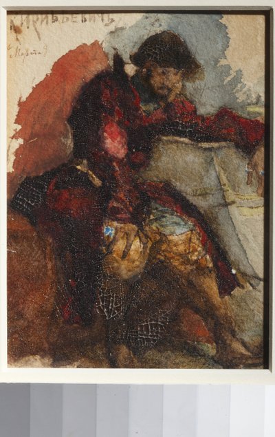 Illustration to the Poem The Song of the Merchant Kalashnikov by M. Lermontov by Mikhail Aleksandrovich Vrubel