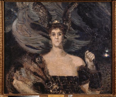 The Valkyrie, Portrait of the Artist and Patron Countess Maria Tenisheva by Mikhail Aleksandrovich Vrubel