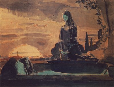 Lamentation I, 1887 by Mikhail Aleksandrovich Vrubel