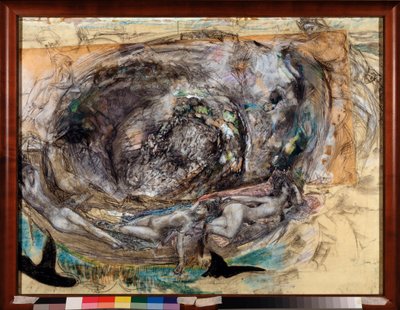 Shades of a Lagoon. Work by Mikhail Alexandrovich Vrubel, pencil and watercolor on paper by Mikhail Aleksandrovich Vrubel