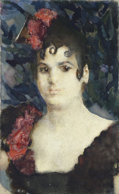 Portrait of Tatyana Lyubatovich as Carmen by Mikhail Aleksandrovich Vrubel