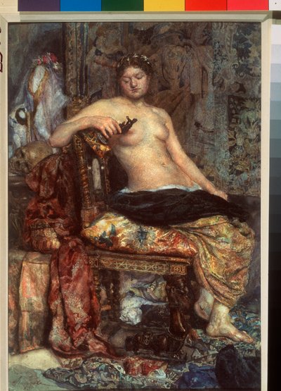 A Model in a Renaissance Furnishing by Mikhail Aleksandrovich Vrubel