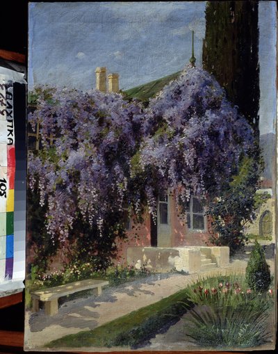 A House Entwined with Wisteria by Mikhail Alexandrovich Alisov