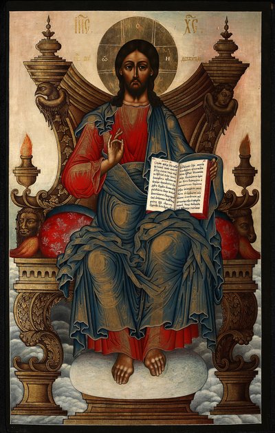 The Saviour Enthroned by Mikhail Alexeyevich Soplyakov