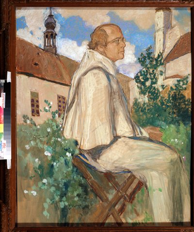 Portrait of Johann Gregor Mendel, monk and Czech botanist, founder of genetics by Mikhail Dmitrievich Ezuchevsky