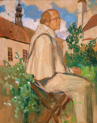Portrait of the geneticist Johann Gregor Mendel, 1926 by Mikhail Dmitrievich Ezuchevsky