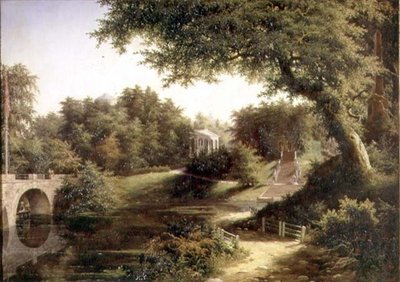 View in the Gardens of Pavlovsk by Mikhail Ivanovich Lebedev