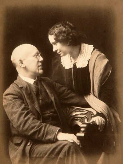 Fyodor Sologub, Russian poet, with his wife Anastasia, early 20th century by Mikhail Leshchinsky