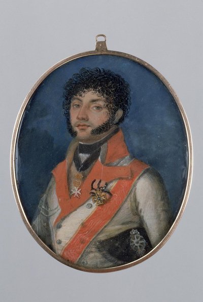Portrait of Fyodor Petrovich Uvarov by Mikhail Mikhailovich Zatsepin