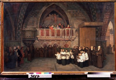 Vespers in the Church of Saint Francis of Assisi, Italy by Mikhail Petrovich Botkin