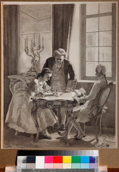 Russian Language Lesson of Empress Catherine II by Mikhail Petrovich Klodt